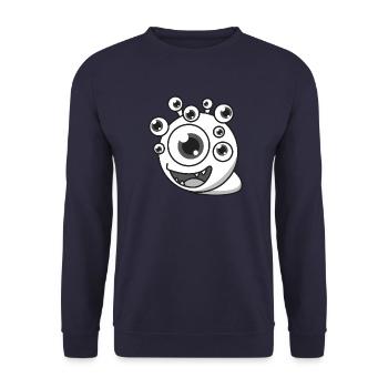 Monster cartoon eyes gift halloween funny - Unisex Sweatshirt - navy - Front - Alina (178cm) & Michal (187cm)