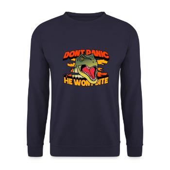 Dinosaur Pet - Unisex Pullover - Navy - Vorne - Alina (178cm) & Michal (187cm)