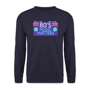 Musique des années 80 - Sweat-shirt Unisexe - marine - Devant - Alina (178cm) & Michal (187cm)