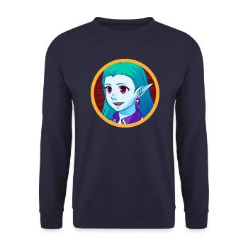 Ally - Unisex Sweatshirt - navy - Front - Alina (178cm) & Michal (187cm)