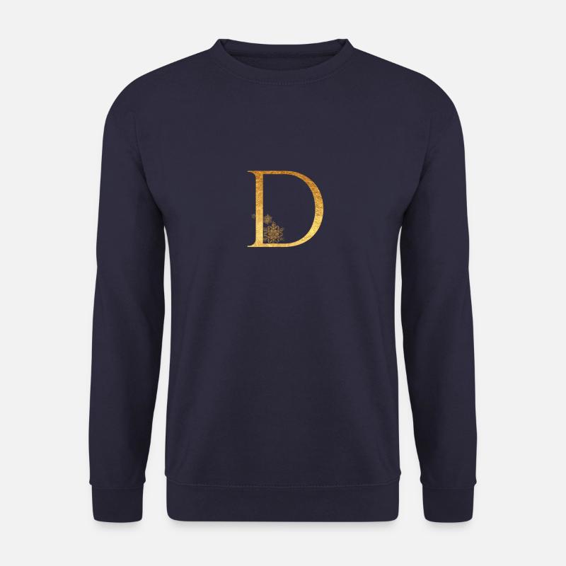 Initial letter D - Unisex Sweatshirt - navy