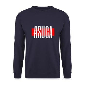 #Suca - Unisex Pullover - Navy - Vorne - Alina (178cm) & Michal (187cm)