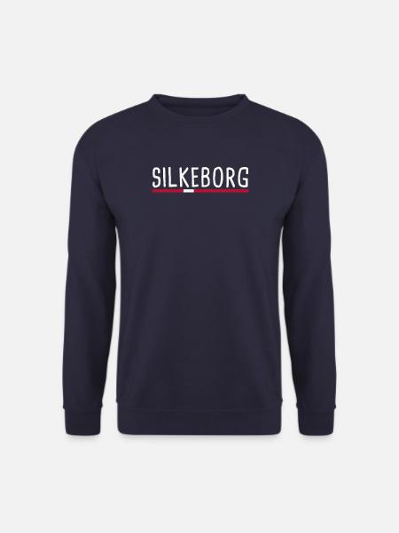 Silkeborg Dänemark Stadt Dänische Flagge Geschenk - Unisex Pullover - Navy