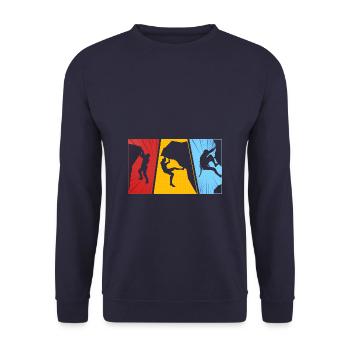 Vintage Bouldern - Unisex Pullover - Navy - Vorne - Alina (178cm) & Michal (187cm)