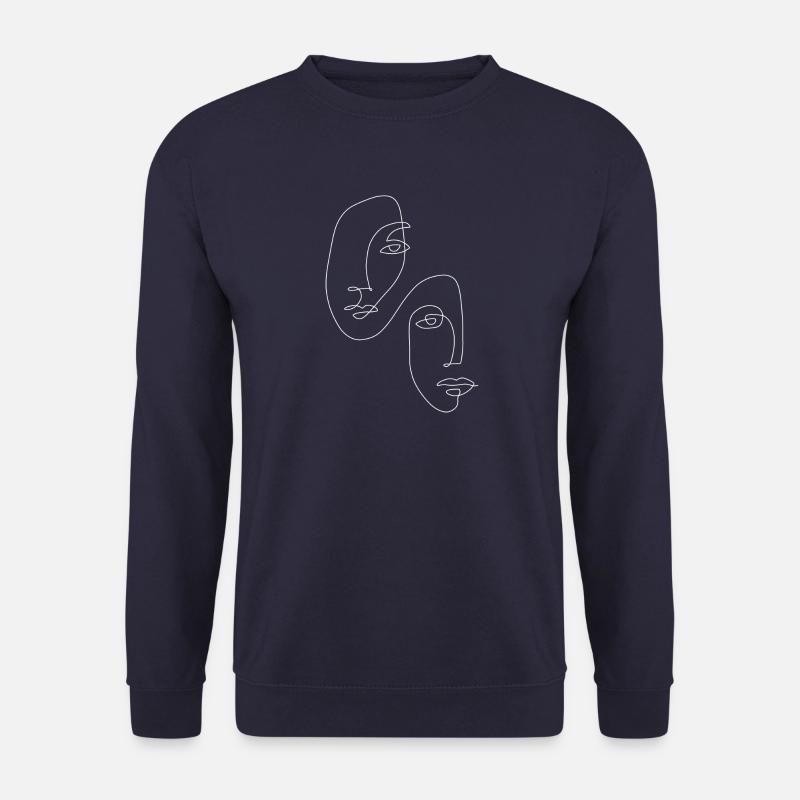 Gesichter römisch vereint hell - Unisex Pullover - Navy