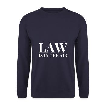 Law is in the air - Unisex Pullover - Navy - Vorne - Alina (178cm) & Michal (187cm)