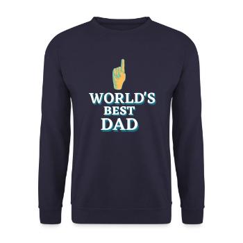 Le meilleur papa du monde - Sweat-shirt Unisexe - marine - Devant - Alina (178cm) & Michal (187cm)