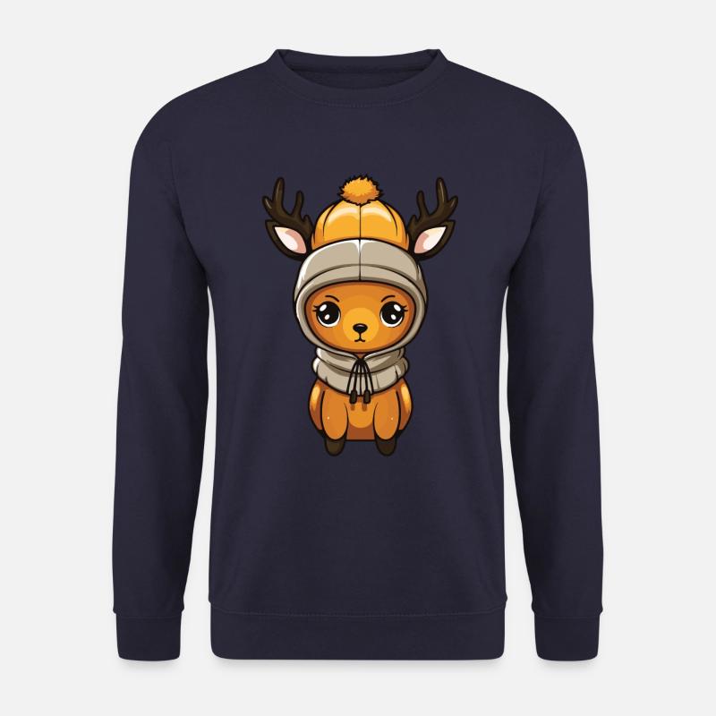 Reh Niedlich Comic Winter - Unisex Pullover - Navy