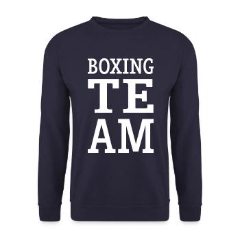 Boxing Team - Unisex Sweatshirt - navy - Front - Alina (178cm) & Michal (187cm)