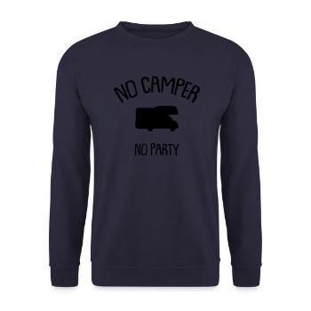 no camper no party - Unisex Pullover - Navy - Vorne - Alina (178cm) & Michal (187cm)