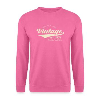 vintage one of a kind 1974 - Unisex Sweatshirt - pink - Front