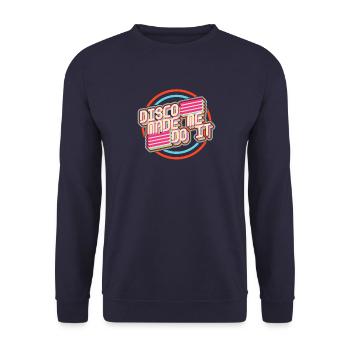 Disco m'a fait le faire - Sweat-shirt Unisexe - marine - Devant - Alina (178cm) & Michal (187cm)