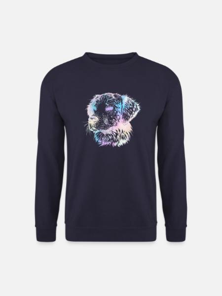 Hund bunt Silhouette abstrakt dog - Unisex Pullover - Navy