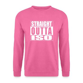 Straight Outta ISO - Unisex Pullover - Pink - Vorne