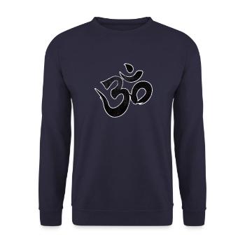 Om Goa Hindu Hinduismus T Shirt Shirt - Unisex Pullover - Navy - Vorne - Alina (178cm) & Michal (187cm)