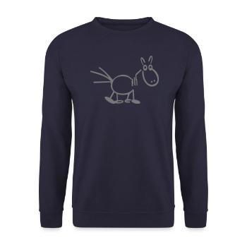 Cheval Horse 01 - Sweat-shirt Unisexe - marine - Devant - Alina (178cm) & Michal (187cm)