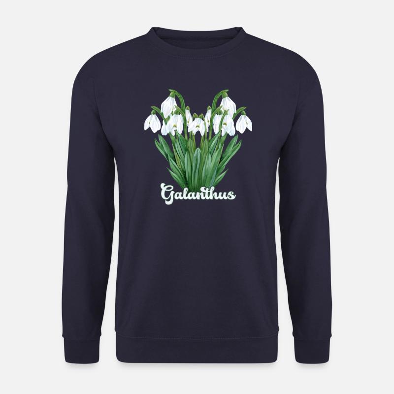 Schneeglöckchen Galanthus - Unisex Pullover - Navy