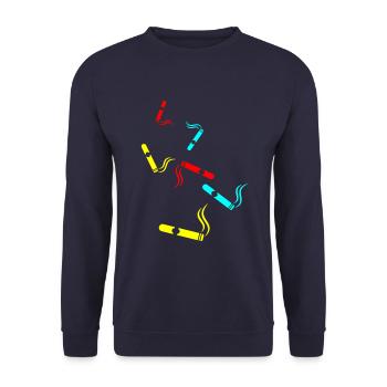 Cigar Symbol - Unisex Sweatshirt - navy - Front - Alina (178cm) & Michal (187cm)