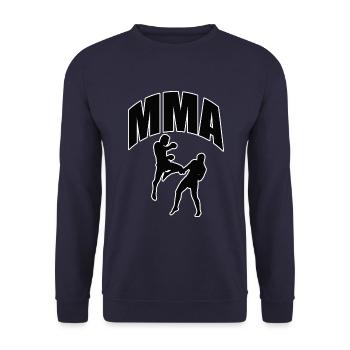 MMA - Unisex Sweatshirt - navy - Front - Alina (178cm) & Michal (187cm)