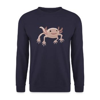 Axolotl - Sweat-shirt Unisexe - marine - Devant - Alina (178cm) & Michal (187cm)