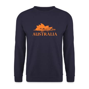 Australia - Opera House / Gift Idea - Unisex Sweatshirt - navy - Front - Alina (178cm) & Michal (187cm)