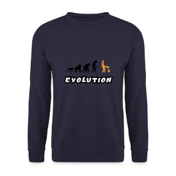 Evolution T Shirt with sex - Unisex Sweatshirt - navy - Front - Alina (178cm) & Michal (187cm)