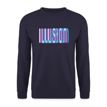 98 Illusion - Unisex Sweatshirt - navy - Front - Alina (178cm) & Michal (187cm)