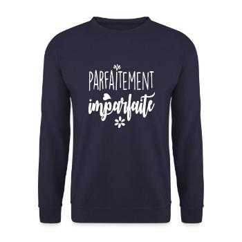 Parfaitement imparfaite - Sweat-shirt Unisexe - marine - Devant - Alina (178cm) & Michal (187cm)