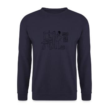 Gutenberg - Unisex Sweatshirt - navy - Front - Alina (178cm) & Michal (187cm)