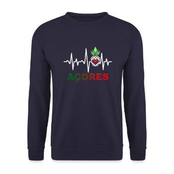 Acores Azores Azores Portugal island group pineapple - Unisex Sweatshirt - navy - Front - Alina (178cm) & Michal (187cm)
