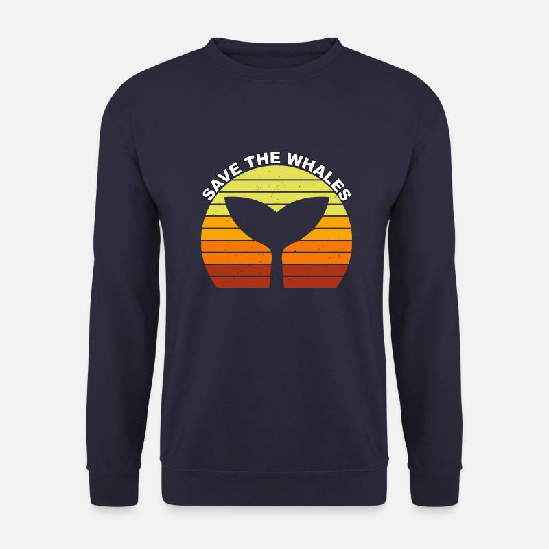 Rettet die Wale Ozean Orca Blauwal Buckelwal - Unisex Pullover - Navy