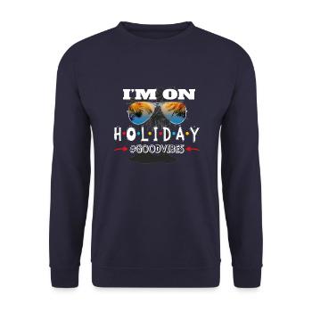 Je suis en vacances - Sweat-shirt Unisexe - marine - Devant - Alina (178cm) & Michal (187cm)