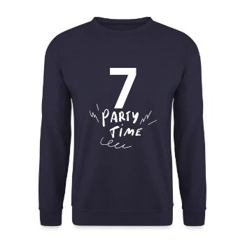 7 - Unisex Sweatshirt - navy - Front - Alina (178cm) & Michal (187cm)