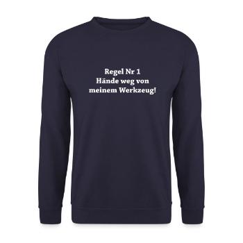 regel nr 1 - Unisex Pullover - Navy - Vorne - Alina (178cm) & Michal (187cm)