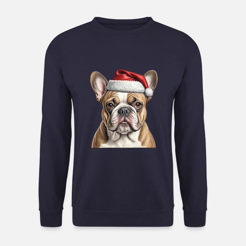 Weihnachtsbulldogge - Unisex Pullover - Navy