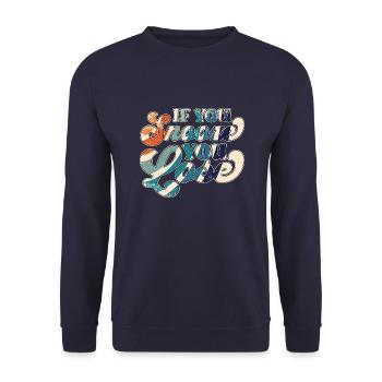 If You Snooze You Lose - Unisex Sweatshirt - navy - Front - Alina (178cm) & Michal (187cm)