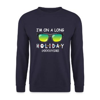 Je suis en vacances - Sweat-shirt Unisexe - marine - Devant - Alina (178cm) & Michal (187cm)