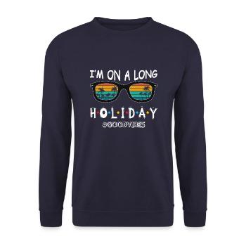 Je suis en vacances - Sweat-shirt Unisexe - marine - Devant - Alina (178cm) & Michal (187cm)