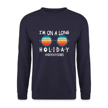 Je suis en vacances - Sweat-shirt Unisexe - marine - Devant - Alina (178cm) & Michal (187cm)