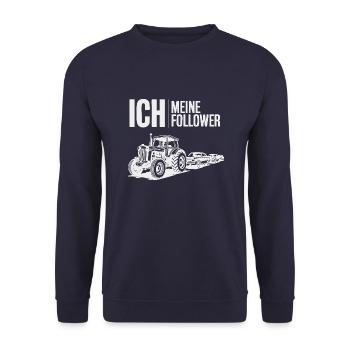 Me & My Followers – Traktor Edition - Unisex Sweatshirt - navy - Front - Alina (178cm) & Michal (187cm)