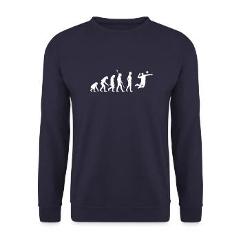 Volleyball Evolution T-Shirt I Hommes Femmes Enfants - Sweat-shirt Unisexe - marine - Devant - Alina (178cm) & Michal (187cm)