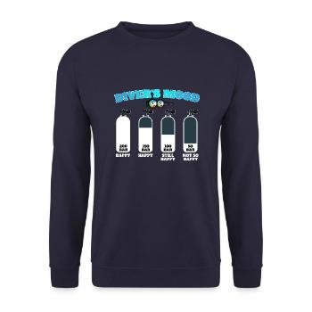 Scuba Diving Diver Diving Diver Scuba - Unisex Sweatshirt - navy - Front - Alina (178cm) & Michal (187cm)