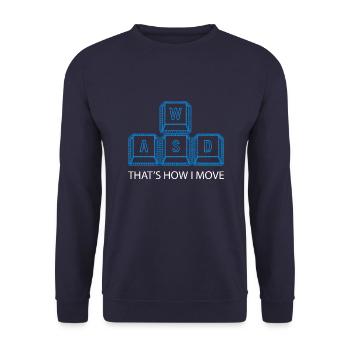WASD Gaming Gaming Video Game, PC, Computer - Unisex Sweatshirt - navy - Front - Alina (178cm) & Michal (187cm)