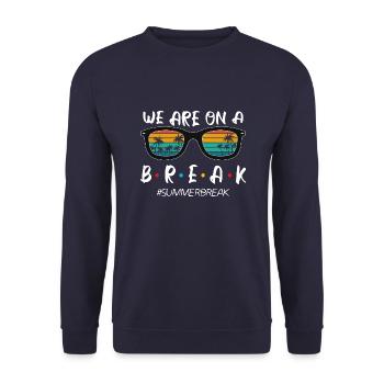 Nous sommes en pause estivale - Sweat-shirt Unisexe - marine - Devant - Alina (178cm) & Michal (187cm)