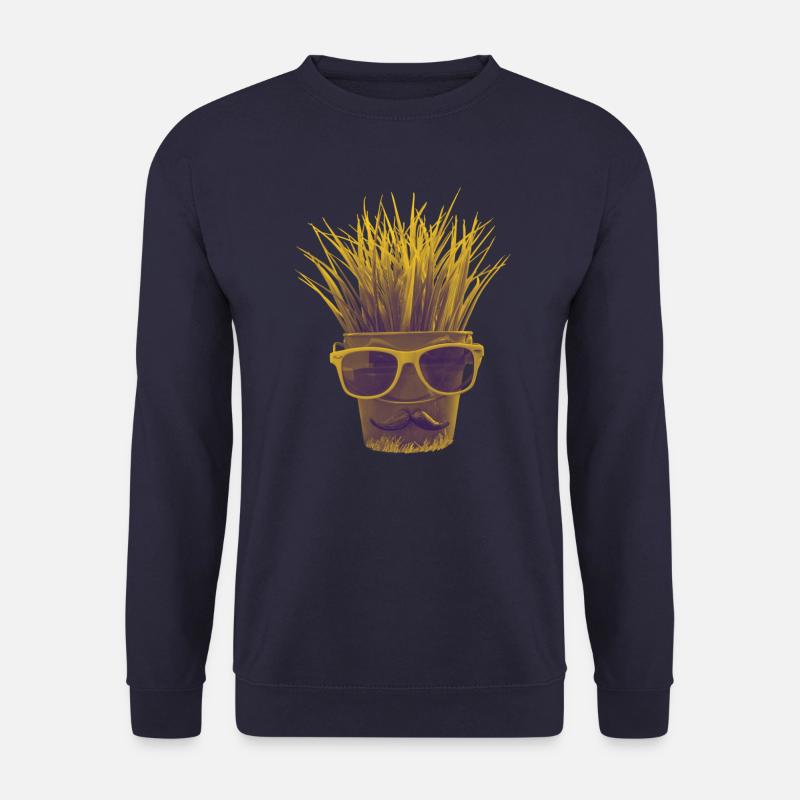"Hipster with herbs" - Unisex Sweatshirt - navy