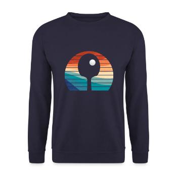 Cool Table Tennis Vintage Design - Unisex Sweatshirt - navy - Front - Alina (178cm) & Michal (187cm)
