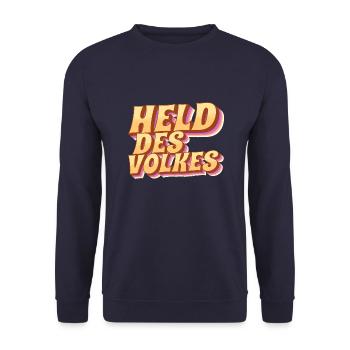 Held des Volkes - Unisex Pullover - Navy - Vorne - Alina (178cm) & Michal (187cm)