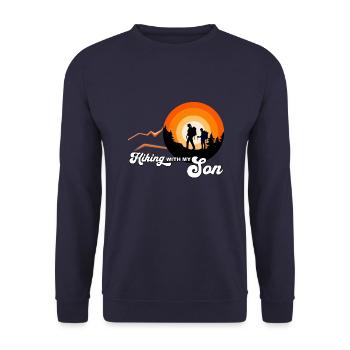 Randonner avec mon fils - wandern mit meinem Sohn - Sweat-shirt Unisexe - marine - Devant - Alina (178cm) & Michal (187cm)