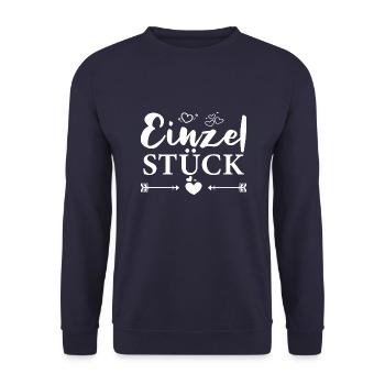 Einzelstück - Unisex Pullover - Navy - Vorne - Alina (178cm) & Michal (187cm)