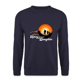 Randonner avec ma fille - wandern mit Tochter - Sweat-shirt Unisexe - marine - Devant - Alina (178cm) & Michal (187cm)